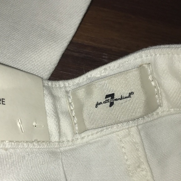 7 For All Mankind Megaflare Jeans in Clean White NWT - Picture 10 of 10